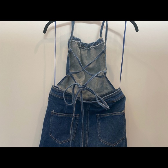 NWOT Forever21 Denim Cami Overalls / Jumpsuit - Picture 7 of 9
